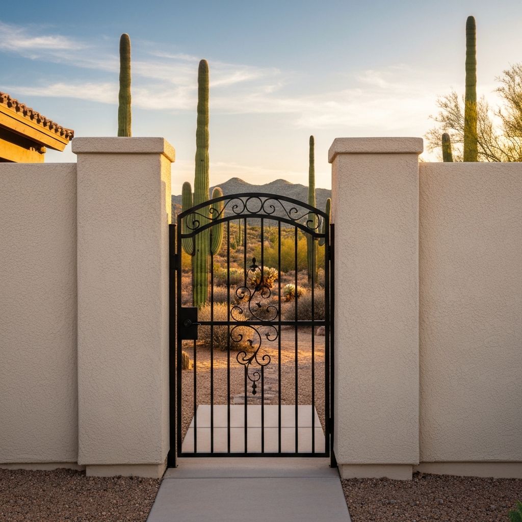 Custom side yard gate in Southern Utah